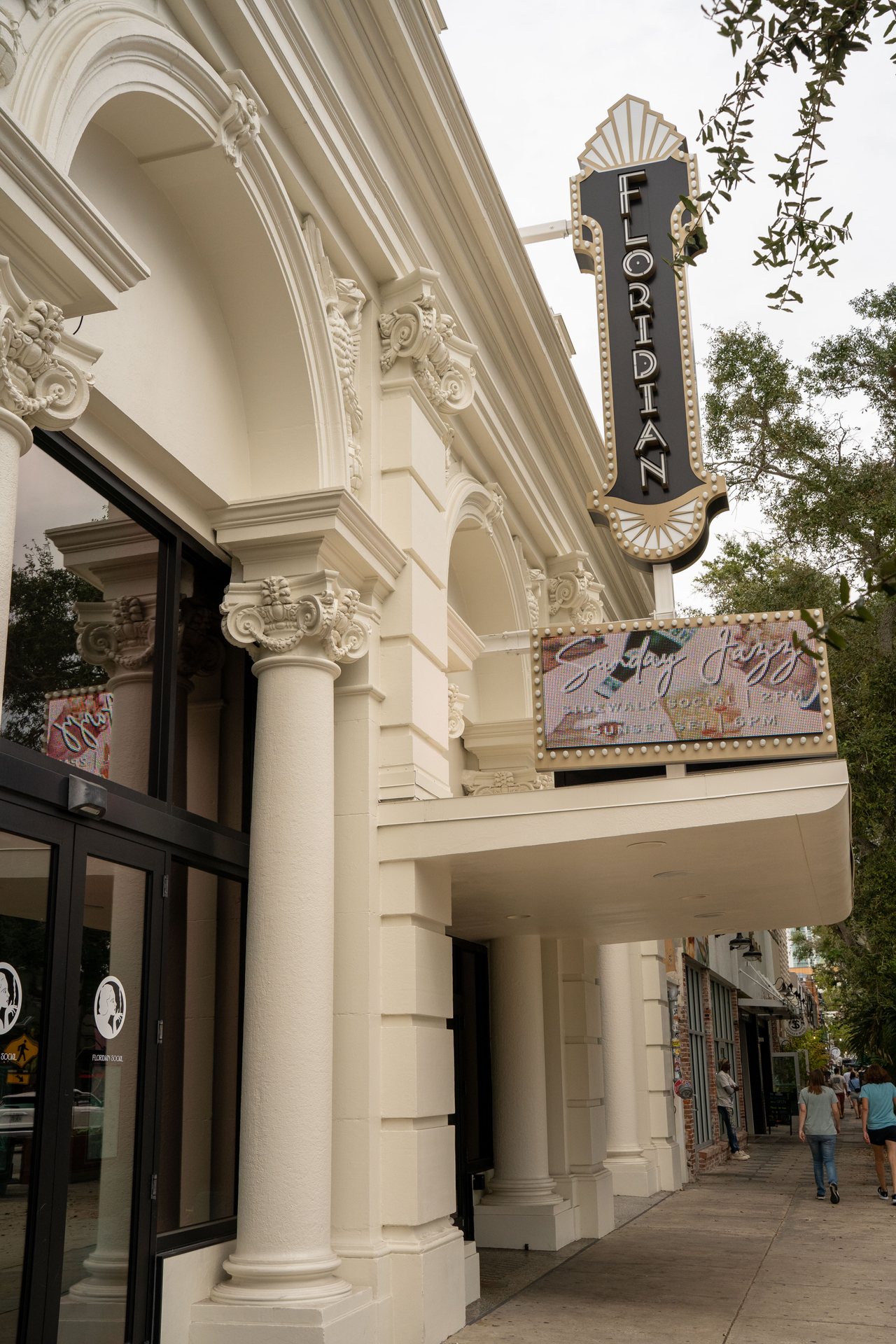 Located on Central Avenue in downtown St. Petersburg, The Floridian is a historic movie theater known for its classic architecture, marquee signage, and independent film programming. A beloved cultural landmark, it reflects the artistic and community-driven spirit that defines Central Ave and the broader St. Pete lifestyle.