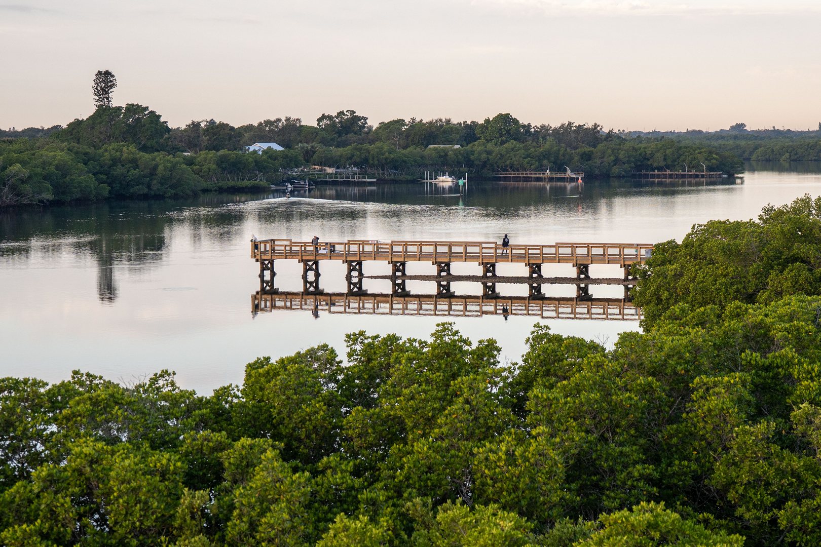 The observation pier at Weedon Island Preserve provides sweeping views across Old Tampa Bay, surrounded by protected mangroves and native Florida landscape. Just minutes from Amara Bay, this waterfront destination offers scenic walking paths, birdwatching, and quiet reflection in one of St. Petersburg’s most treasured natural preserves.